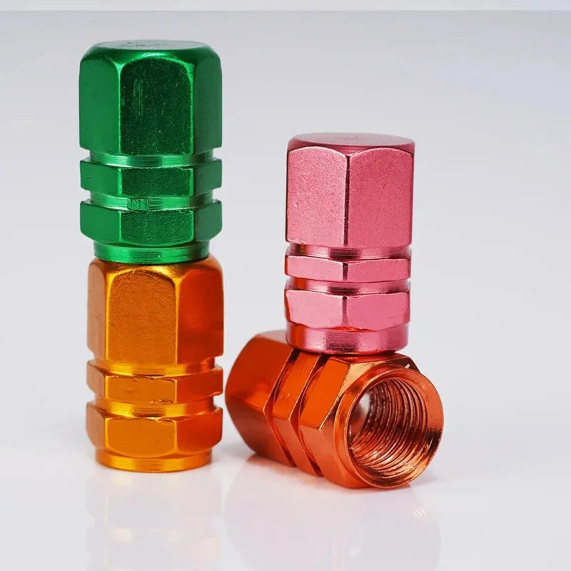 Tire Valve Stem Caps Decorative Tires Accessories Aluminum Alloy Nipple Wheel Caps For Cars Motorcycles Bicycle Cover Dustproof Oasis Select