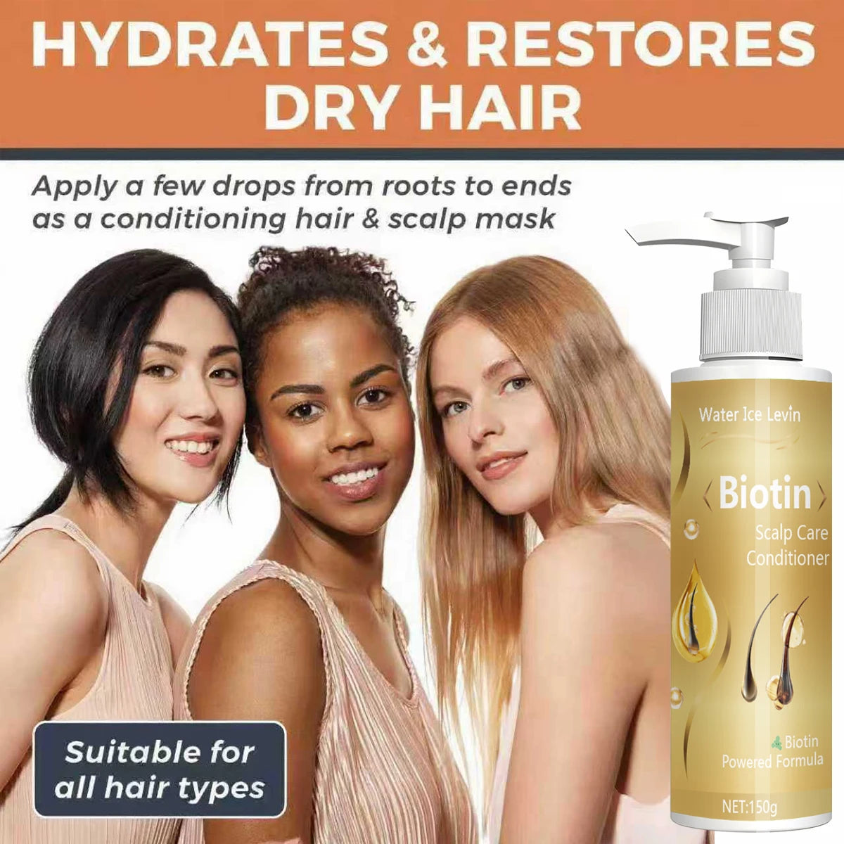 Biotin Conditioner with Collagen & Grape Seed Oil – 150g Hair Conditioner Oasis Select