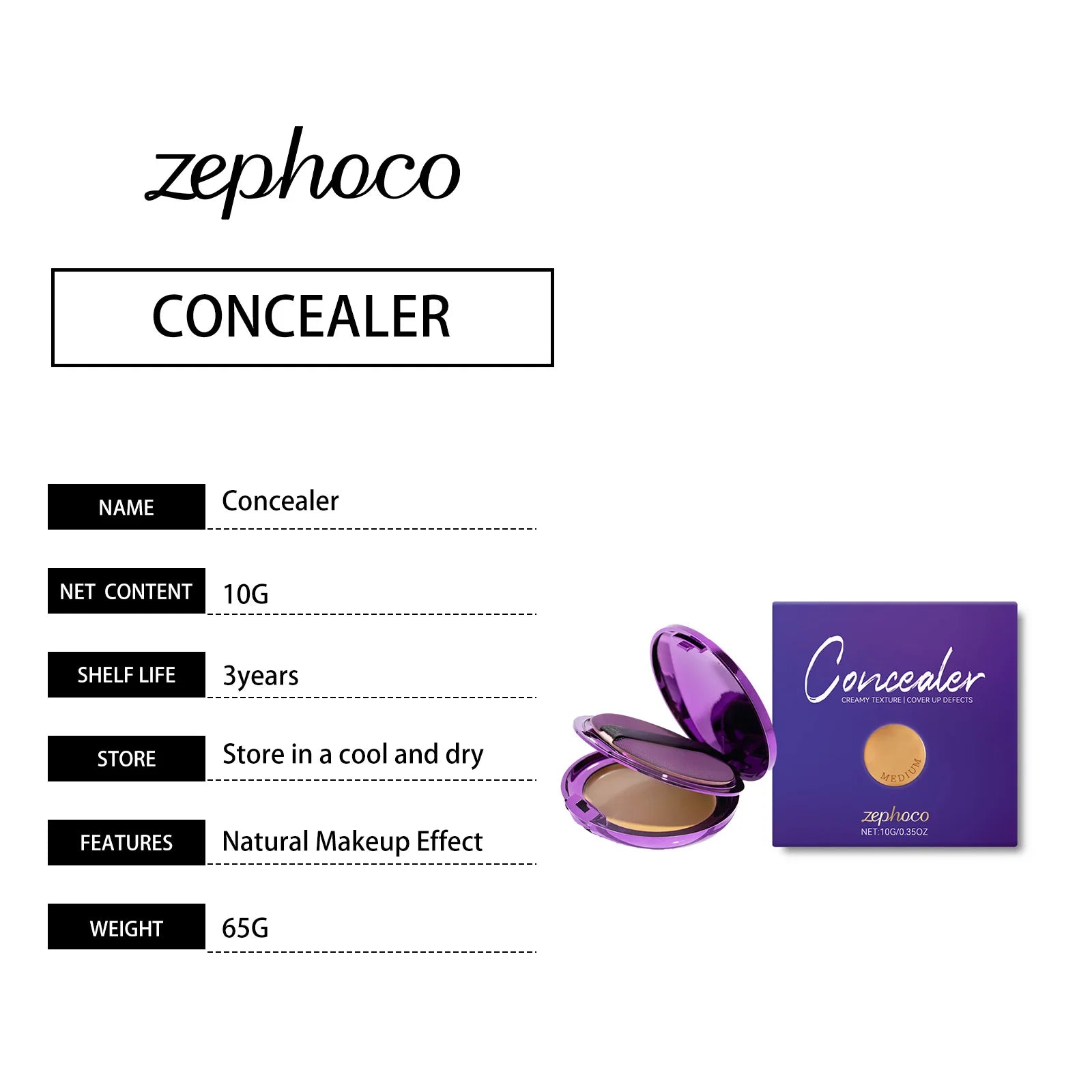 Zephoco Natural Shade Concealer Palette – Spot & Tattoo Cover