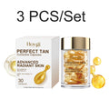 30 Caps Self Tanning Capsules Sunless Tanner For Pale Skin Streak Free Moisturizing Waterproof Body Bronzer Natural Bronze Tan Oasis Select 3 PCS
