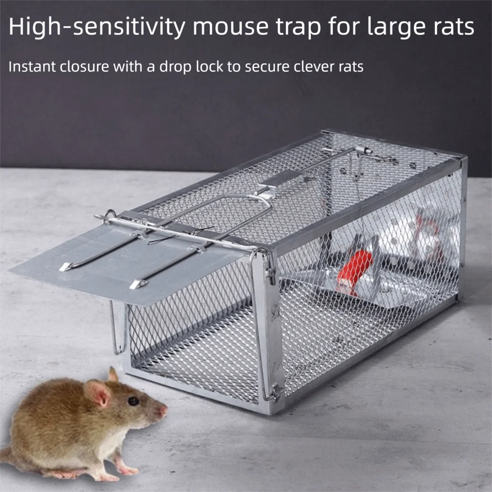 Durable Humane Multi-Catch Rodent Mouse Trap Pest Control Large Capacity Rat Trap Cage Metal Live Animal Trap Indoor and Outdoor Oasis Select