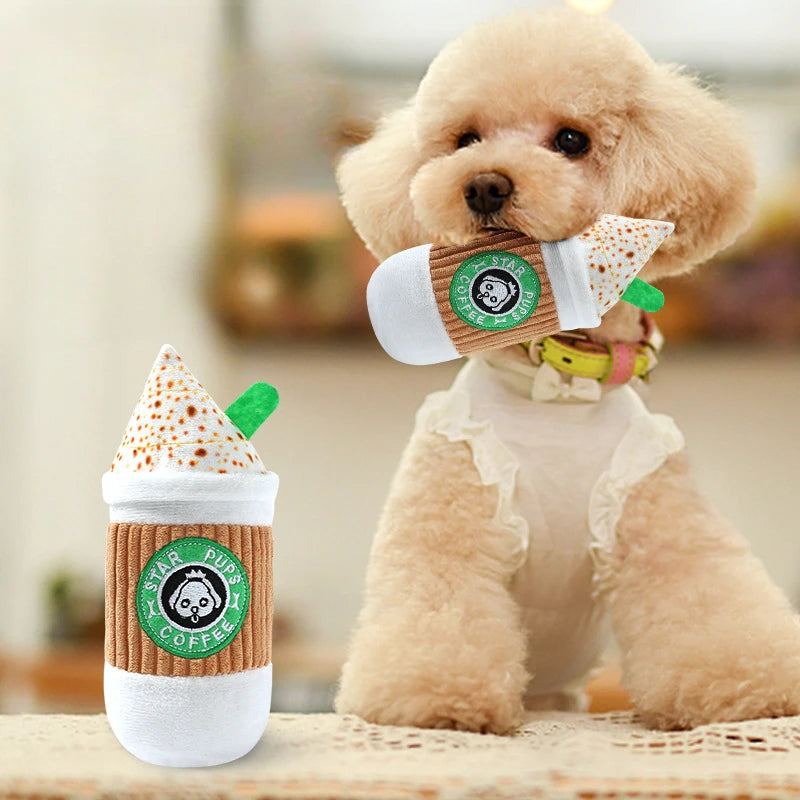 Dog Bite Sound Toy Fun Pizza BB Is Called Interactive Training Bite Resistant Artificial Pet Teething Dog Toys for Small Dogs Oasis Select