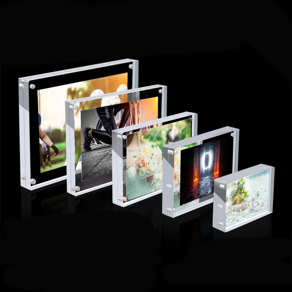 Magnetic Acrylic Photo Frame | Clear Desk Display Stand Acrylic Photo Frame Oasis Select