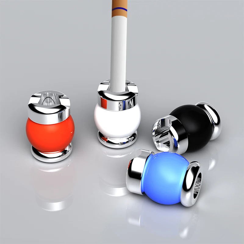 Metal Cigarette Extinguisher Portable Mini Ashtray Anti-slip With Slot Design Perfect For Home & Office Use Smoking Accessory Oasis Select