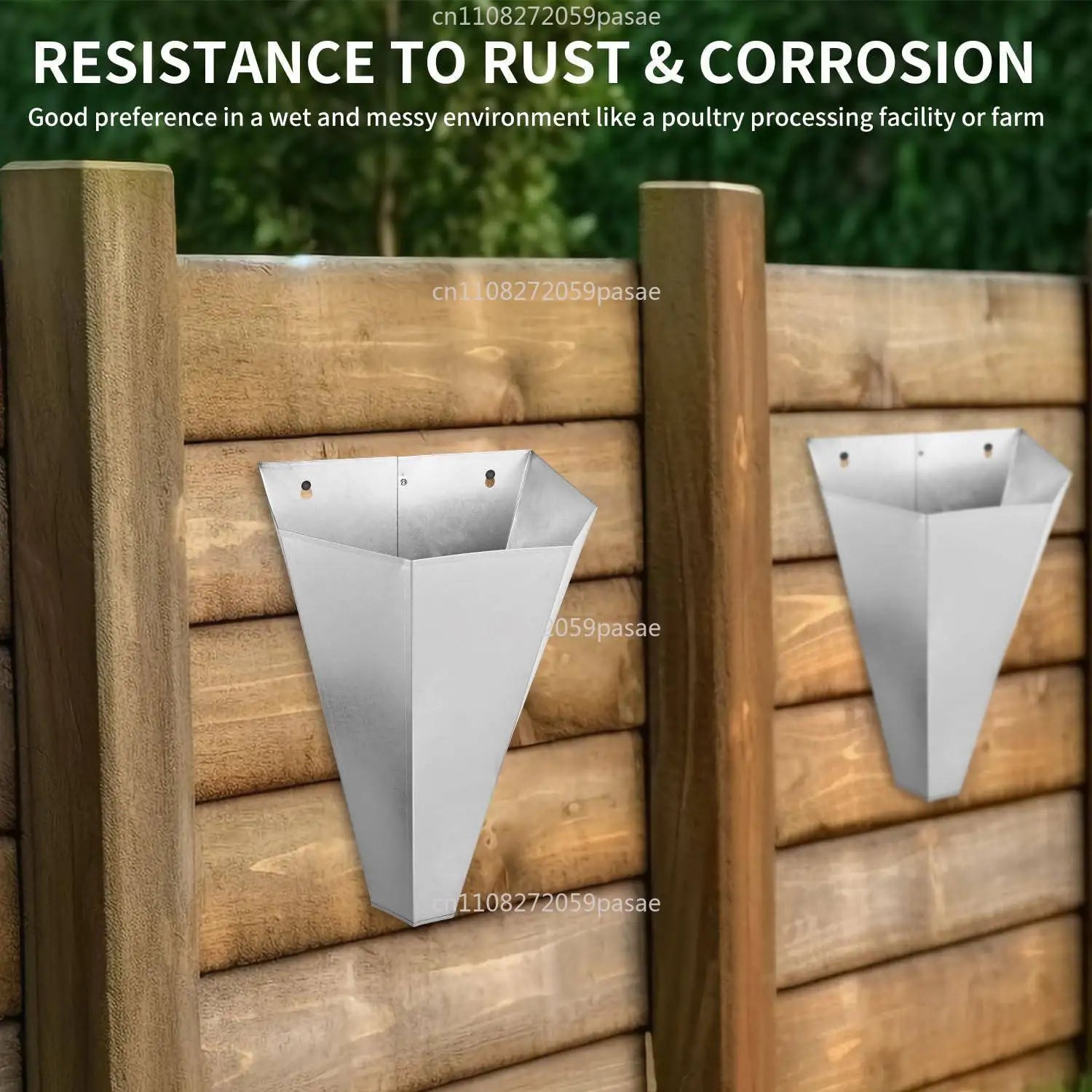Medium Galvanized Poultry Restraint Cones for Chicken Slaughter - Suitable for Large Laying Hens & Broilers Oasis Select