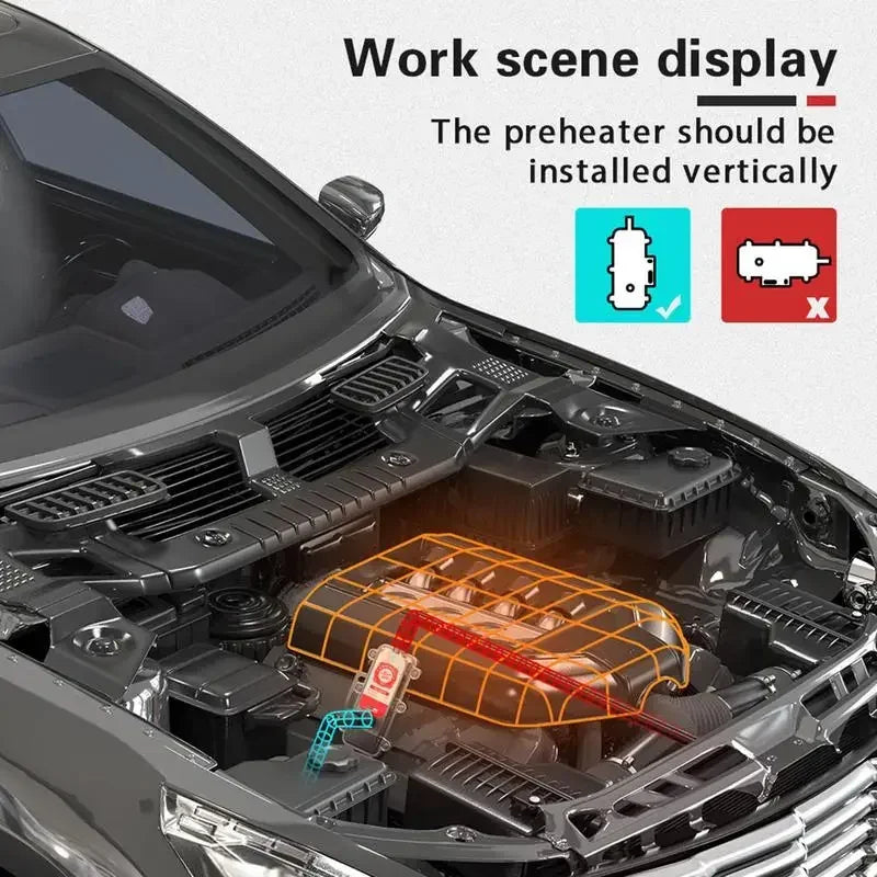 3000W Car Engine Heater Diesel Auto Engine Antifreeze Preheater 220V Truck Coolant Heater Parking Heater Car Heating Accessories Oasis Select