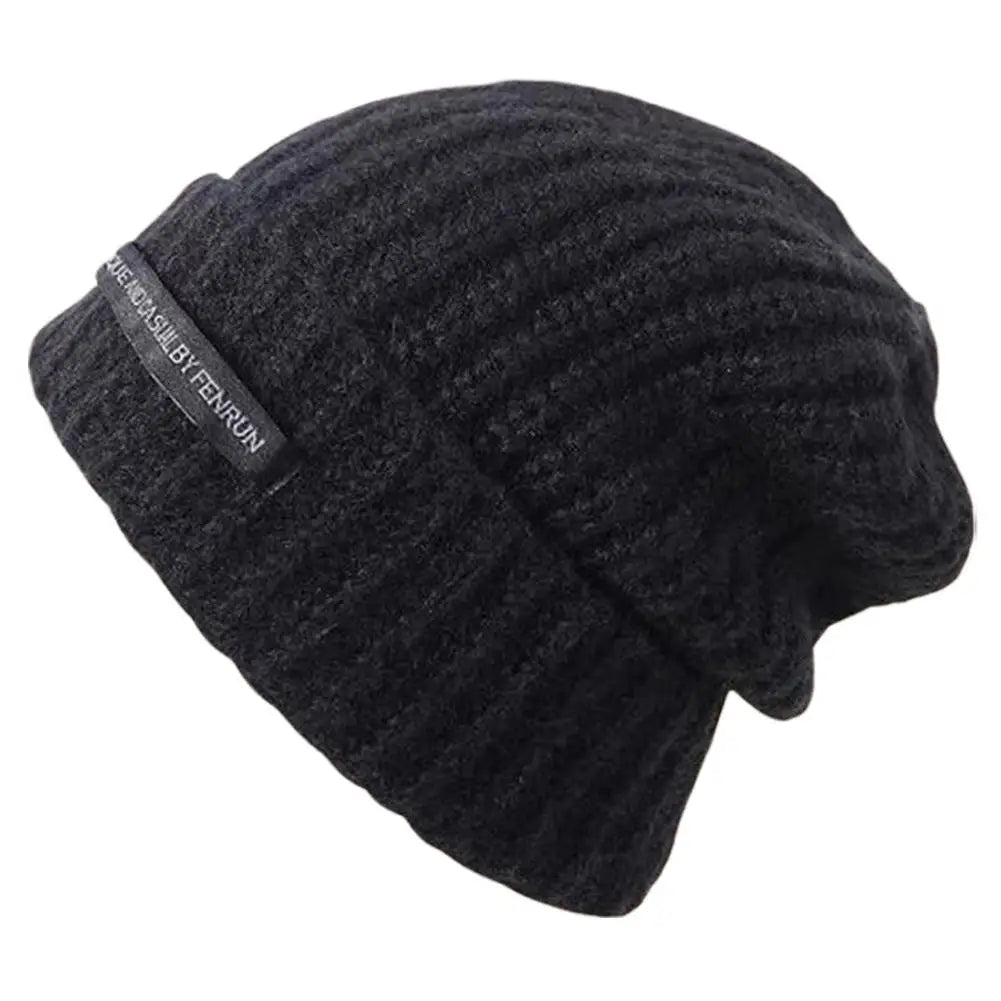 Autumn and winter warm knit hat new hat, women's pile pile ear protection yarn hat, versatile, small face, big head circumferen Oasis Select Black One size