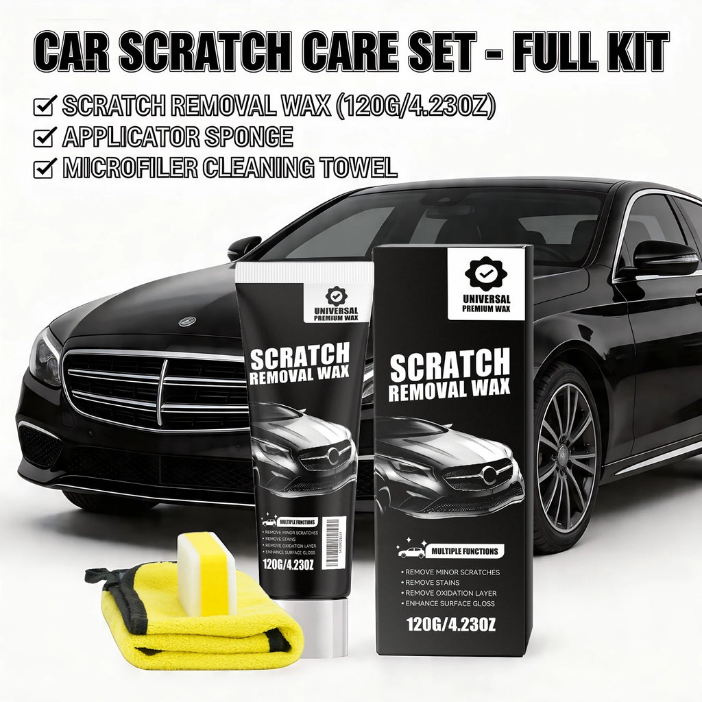 Car Scratch Removal Wax Set Remove Stain Car Scratch Repair Restores Car Paint Shine Automobile Surface Cleaning Care Tool Oasis Select