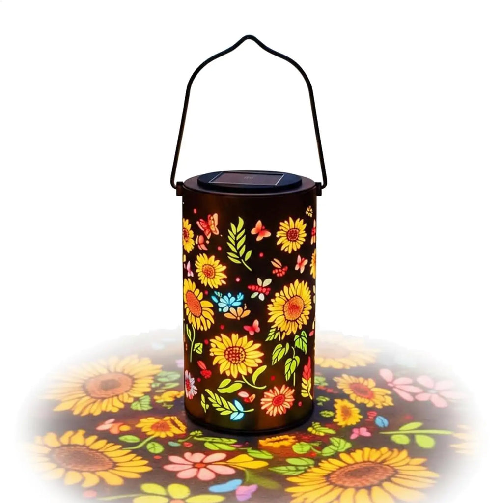 Solar Powered Sunflower Light Shadow Light Waterproof Outdoor Light For Night Pathway Lawn Garden Patio Decor Colorful Light Oasis Select