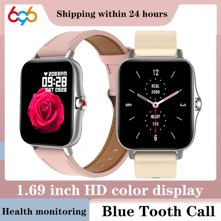 New Men 1.69 Inch Blue Tooth Call Smartwatch Heartrate Testing Music Playing Waterproof Women Sports Smart Watches Fashion Oasis Select