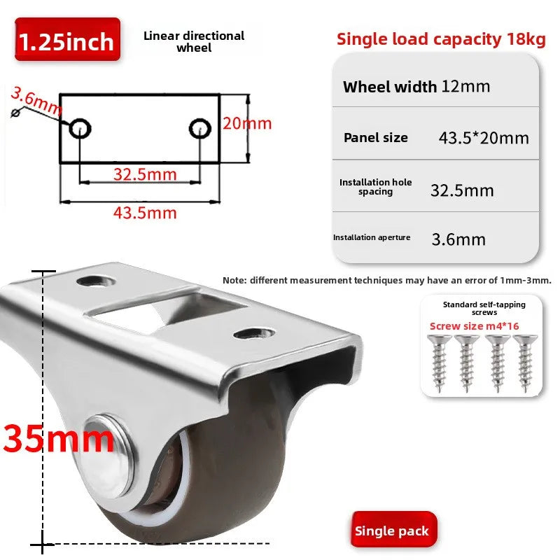 4PCS Car Swivel Casters 360 Degrees Heavy Duty Wheel Caster 0.5 Inch Wear Resistant Mute Heavy Trolley Wheels Red Swivel Castor Oasis Select 4pcs J