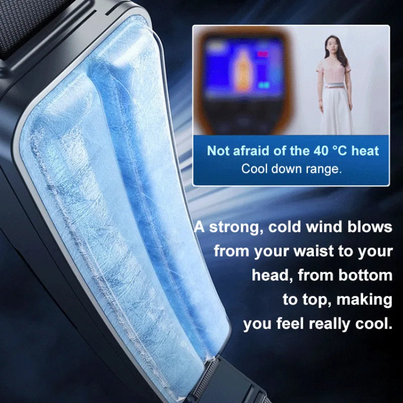 Portable USB Waist Fan – 3-Speed Rechargeable Cooling Belt