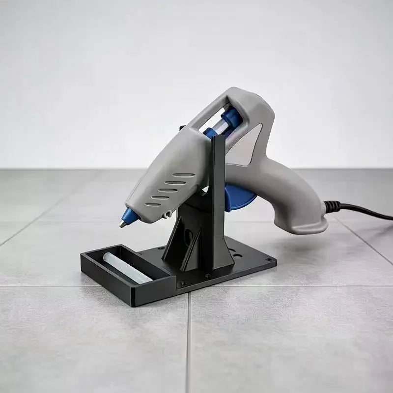 Hot Glue Gun Stand with Leak-Proof Tray & Non-Slip Base