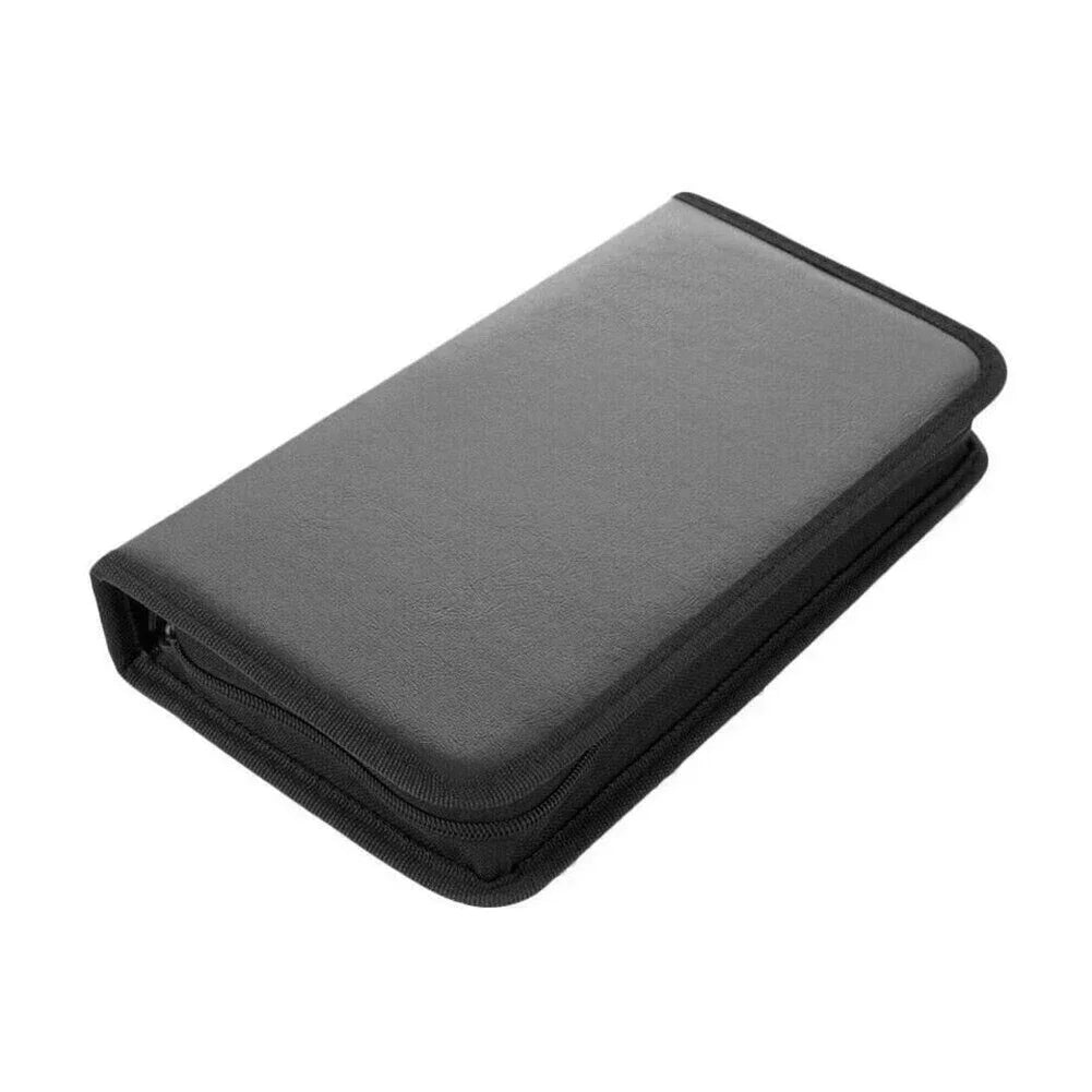 Portable Zipper DVD CD Holder 80pcs Capacity Storage Pouch Bag Double-side CD DVD Storage Sleeve Case Wallet Album Carrying Case Oasis Select