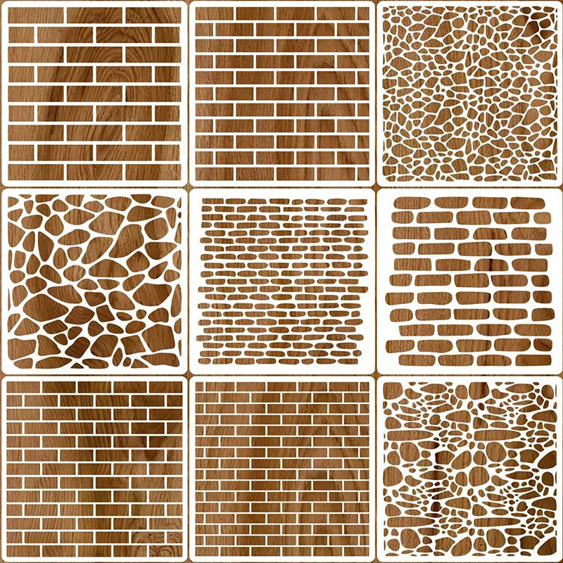 12-Pack Reusable Washable Stencils – Spray Paint Art Templates
