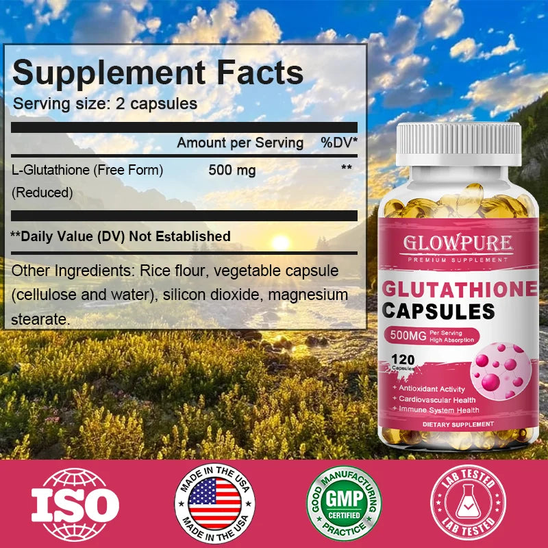 Glutathione Capsules – Skin Brightening, Detox & Immune Support