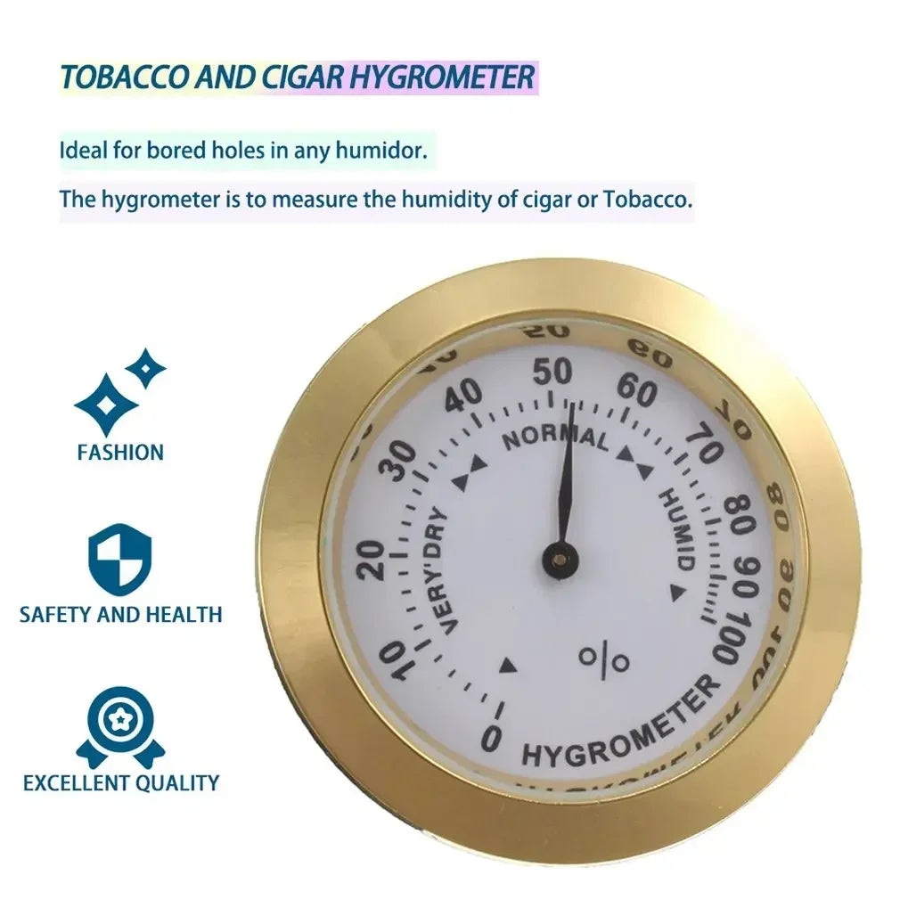 Mini Cigar Hygrometer Moisture Meters Cigar Accessories Tobacco Pointer Hygrometer For Humidor Smoking Humidity Sensitive Gaug Oasis Select