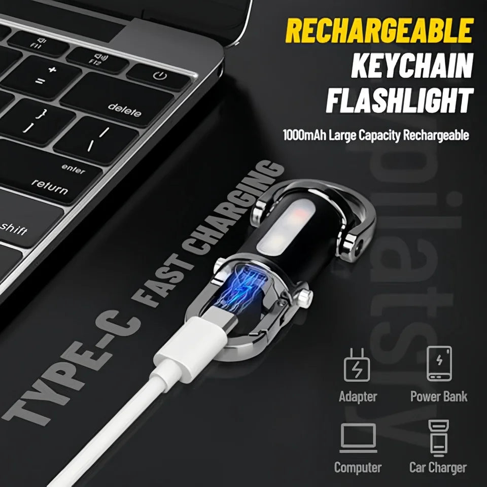 Mini USB Rechargeable LED Flashlight Keychain Portable Waterproof Camping Pocket Lamp Keyring Hanging Light Outdoor Gear Oasis Select