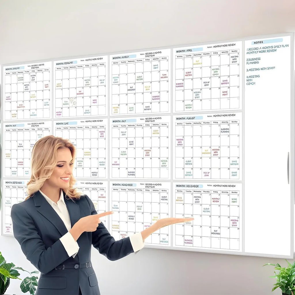 Wall Planner Erasable Large Wall Planner Calendar Erasable 12 Month Schedule Planner Reusable Blank Whiteboard Yearly Calendar Oasis Select Default Title