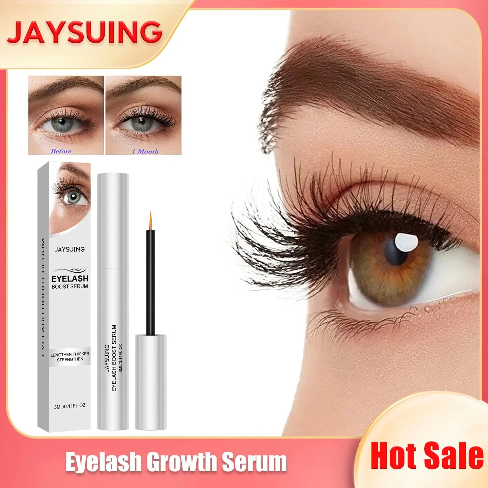 Jaysuing Eyelash Growth Serum – Curling, Lengthening & Thicker
