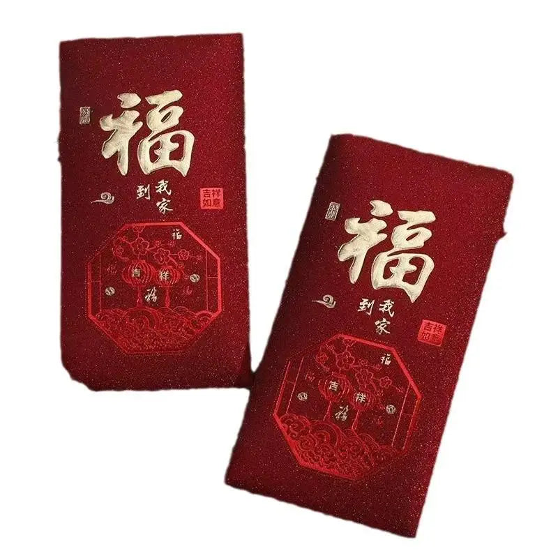 10Pcs/Pack Chinese Red Envelope Snake New Year Spring Festival Matte Hot Gold Red Bag Money Envelopes Red Packet Gift Envelope Oasis Select