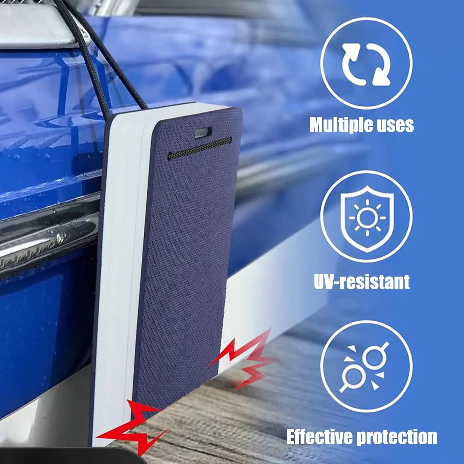 Pontoon Boat Bumpers Flat Boat Bumpers Heavy-Duty Protection Cushioning Buoyancy for Fishing Boating Skiing Cruising Surfing Oasis Select