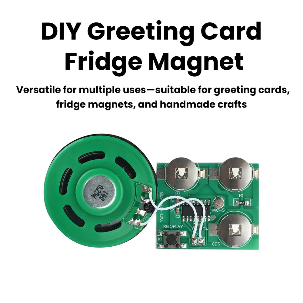 60 Second Recording Playback Board Music Module Greeting Card Refrigerator Sticker DIY With Battery Button Playback Voice Module Oasis Select