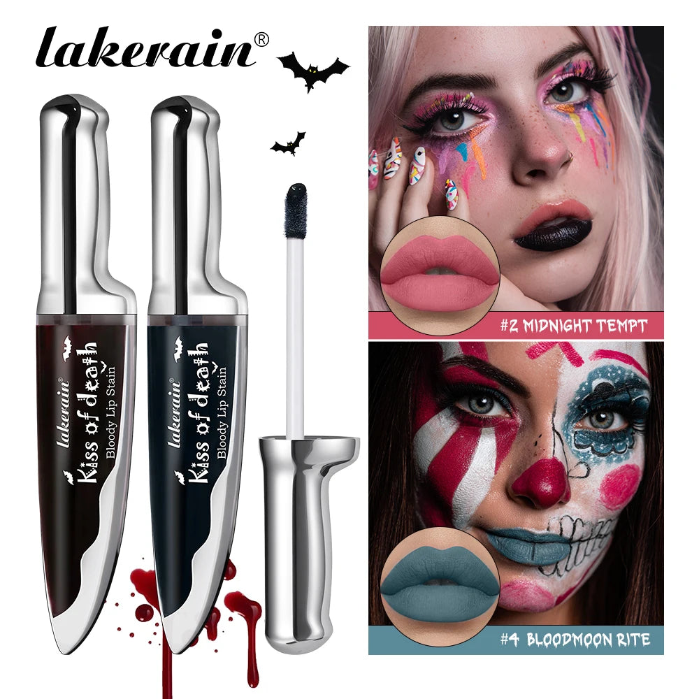 Lakerain Matte Lip Stain Long-lasting Waterproof Lipstick Makeup Highly Pigmented Lip Tint Halloween Party Cosmetics Oasis Select