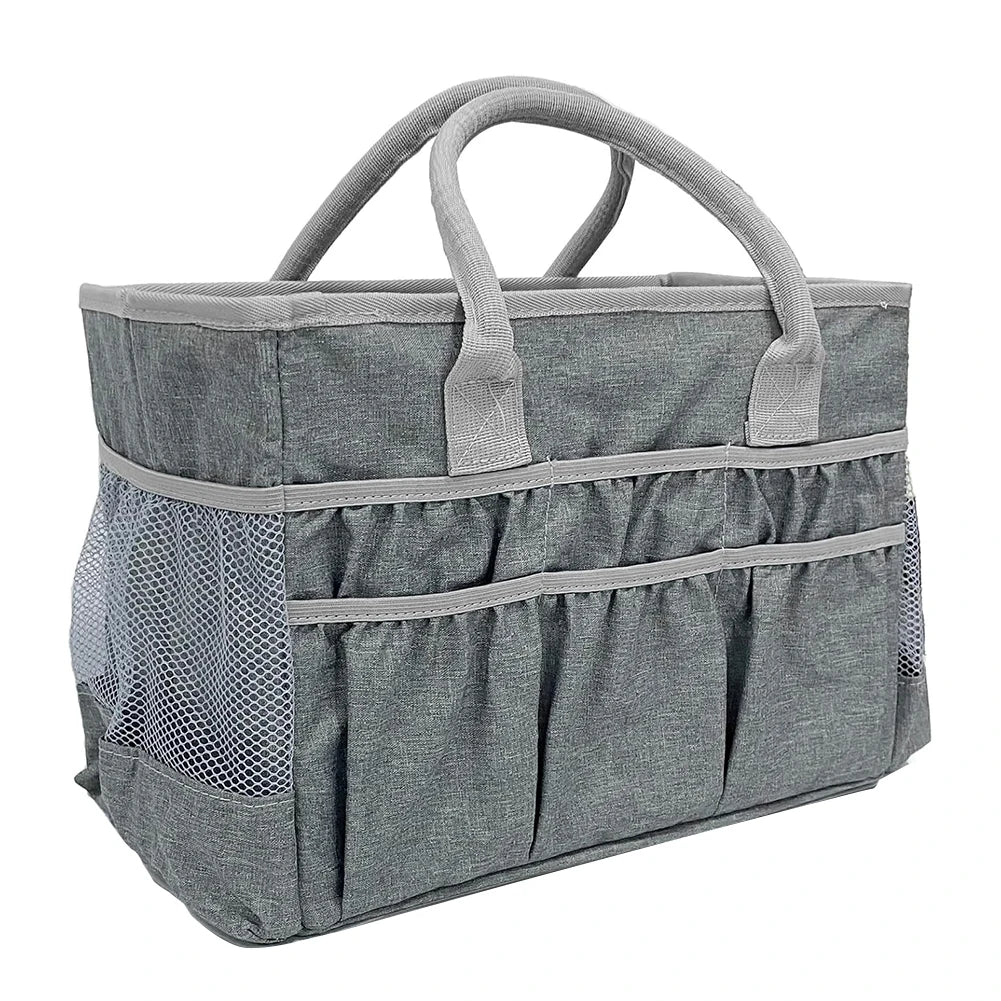 Spacious Craft Storage Tote Bag with Water Resistant Material Multiple Storage Compartments and Fiberboard Support Oasis Select