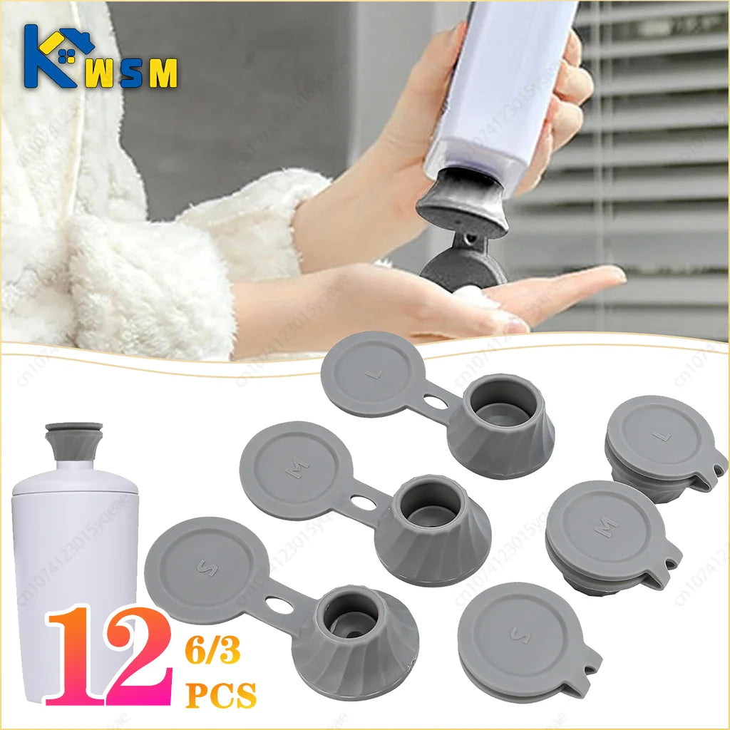 Bottle Emptying Cap Adapter Set Inverted Flip Top Connector in 3 Sizes for Refill Use Shampoo Lotion Cream Travel Containers Oasis Select