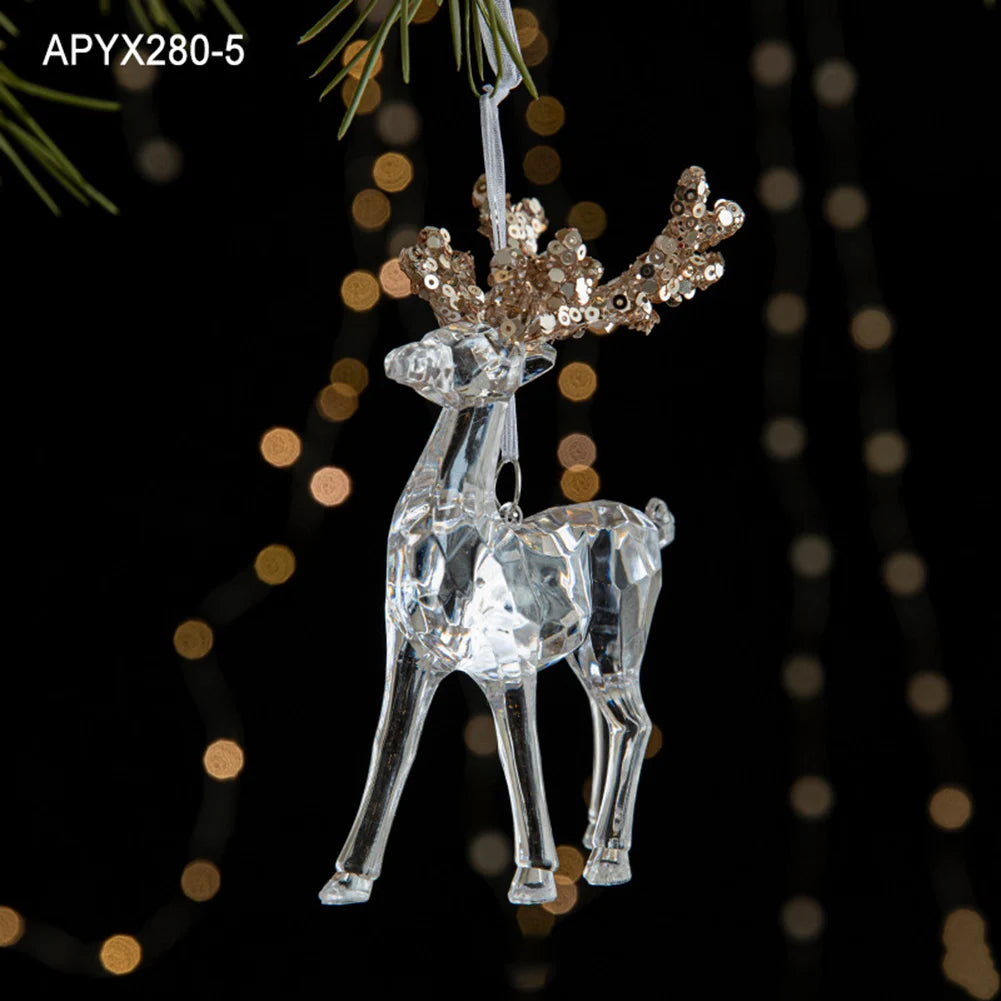 Crystal Acrylic Snowflake Christmas Ornaments – Transparent