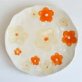 Ceramic Plate Flower Pattern Coffee Mug Set Painted Cute Girl Hand-painted Underglaze Color Gift Saucers for Festivel Present Oasis Select Orange-plate 210-300ml
