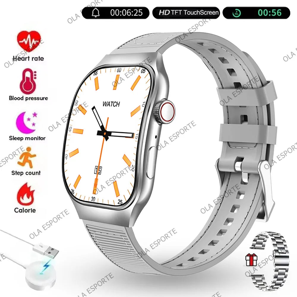 Ola Esporte 2.01" HD Smart Watch – ECG+PPG & Bluetooth Calls