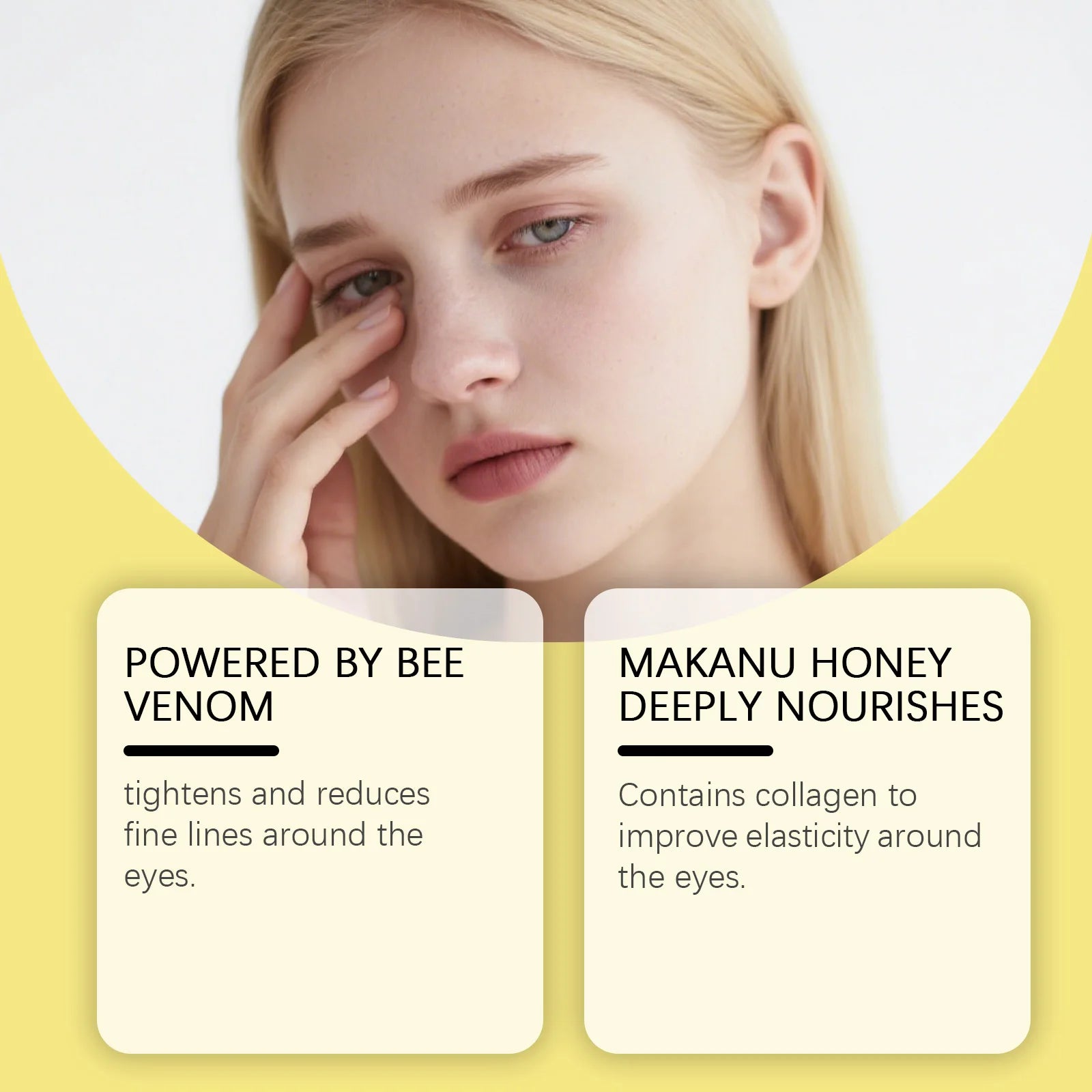 Bee Venom Firming Eye Cream Stick Dark Circles Remove Eye Bags for Under Eye Honey Lifting Brightening Anti-Puffiness Eye Care Oasis Select
