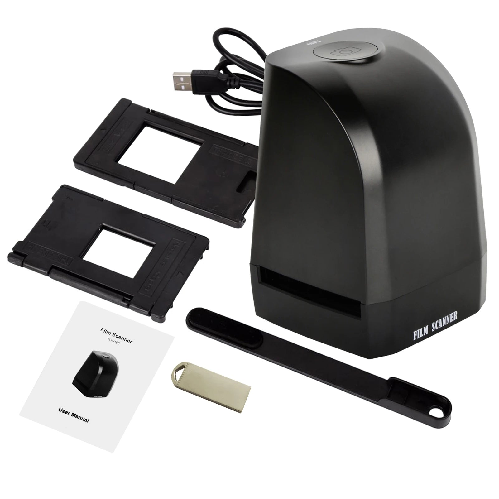 135 Film Slide Scanner Converter Portable Negative Film Scanner 8 Megapixel CMOS Convert 35mm/135mm Slides to Digital JPEG Photo Oasis Select black