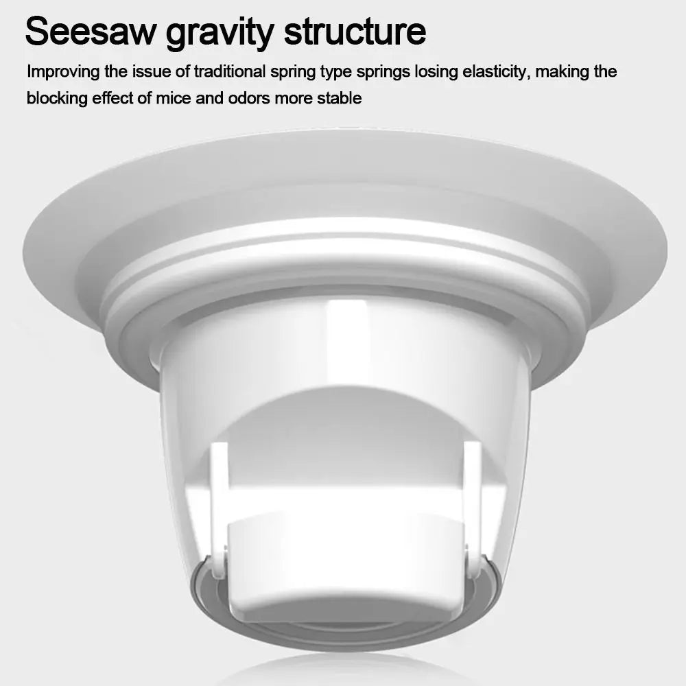 Anti-Odor Squatting Pan Anti-smell Plug white Plastic Anti-blocking Cover Deodorize Prevent Sewage Overflow Toilet Fitting Oasis Select