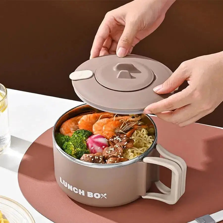Stainless Steel Microwave-Safe Lunch Box with Lid - Lightweight, Portable Bento Bowl for School, Office, and Outdoor Use Oasis Select