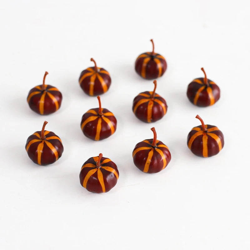 10Pcs Artificial White Orange Pumpkins Decorative Harvest Pumpkins For Fall Wedding Thanksgiving Halloween Table Centerpieces Oasis Select Wine red