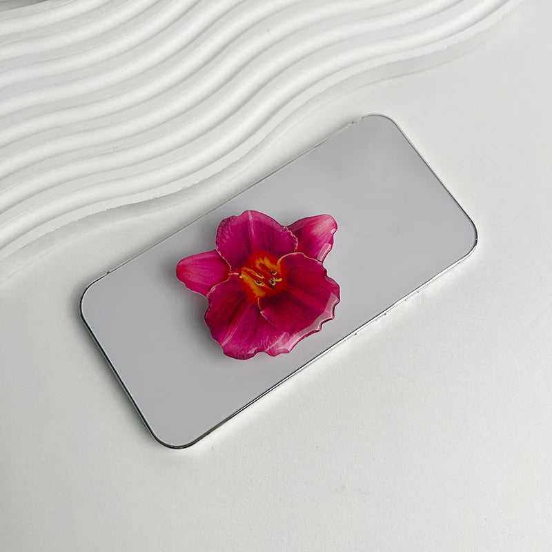 Acrylic Flower Phone Holder Socket Folding Phone Grip Trendy Mobile Phone Ring Buckle Stand For Universal Smartphone Accessories Oasis Select S12