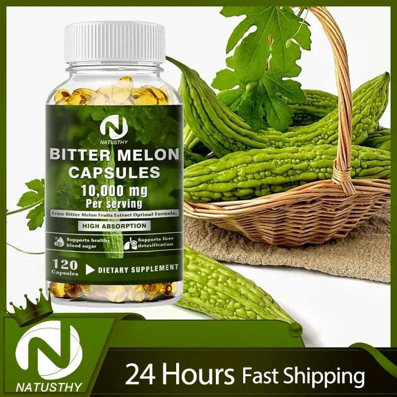 Bitter Melon Capsules 25:1 Extract | 120 Veggie Caps 10,000mg Herbal Supplement Oasis Select
