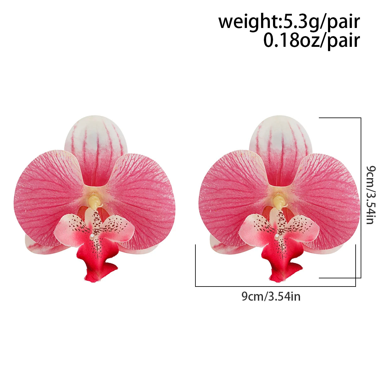 IngeSight.Z Classic Pink Butterfly Orchid Pendant Earrings Exaggerated Large Flower Earrings for Women 2024 Ear Jewelry Gift Oasis Select
