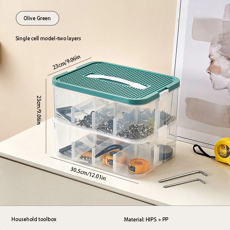 Tool storage box, large-capacity hardware parts storage box, designed for organizing and sorting tools and parts Oasis Select E