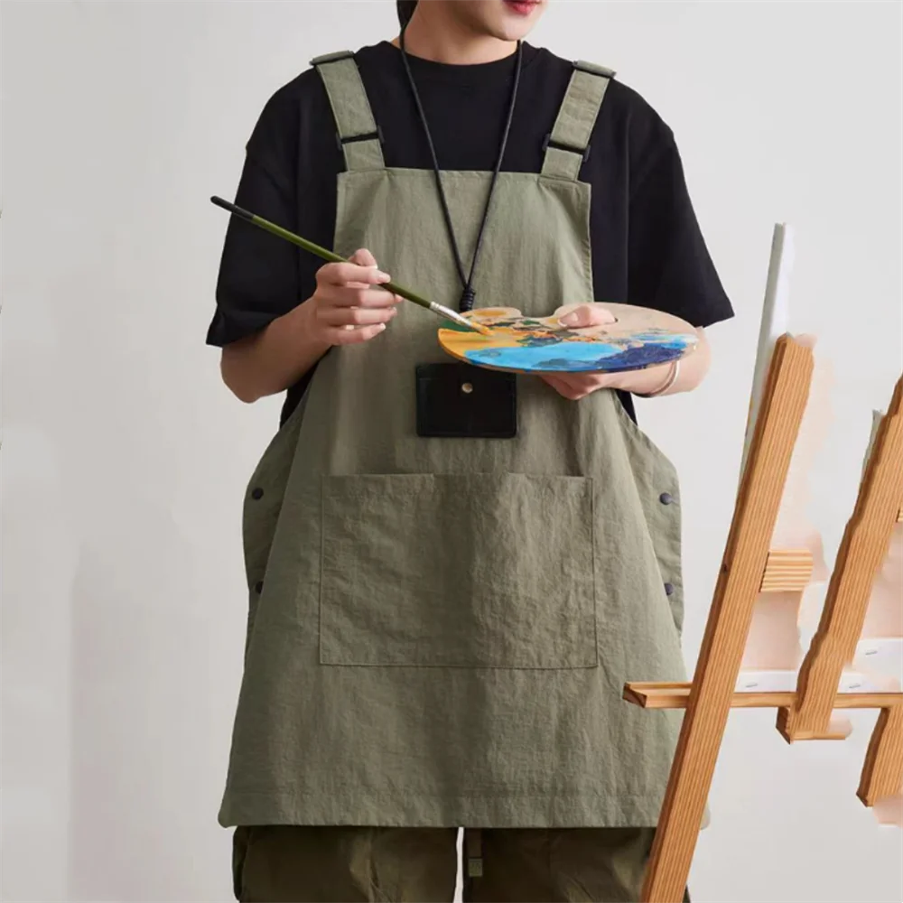 Japanese Waterproof Outdoor Barber, Coffee Shop, Catering Workwear Apron, Unisex Household Kitchen Workwear Oasis Select