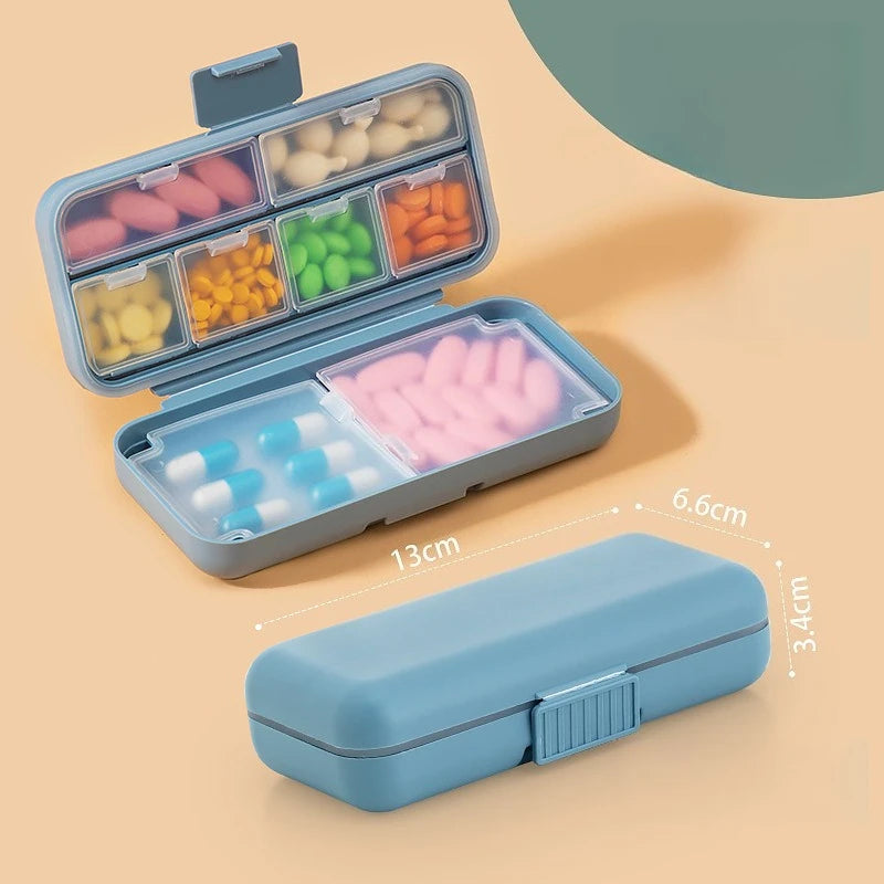 Mini Portable Pills Organizer Case, 3 Grids PillBox, Tablet Storage Container, Weekly Medicine Pill's Box, Drug Dispense Oasis Select large