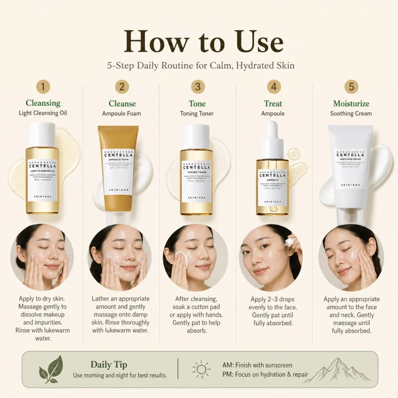 SKIN1004 Korean Centella Travel Kit – 5-Piece Mini Skincare Set