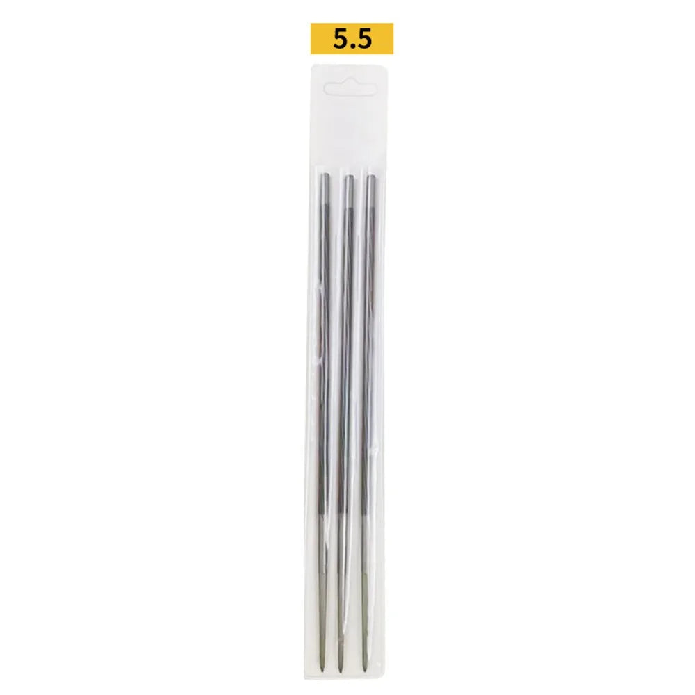 3Pcs Durable 4.0/4.8/5.5mm Chain Saw Chain Files Round Hand Tools Grinding File High Hardness Logging File Grinding Tool Oasis Select 5.5mm
