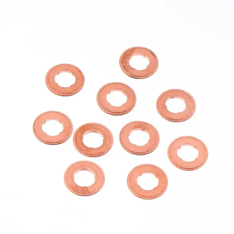 10Pcs 1.5/2.0mm Common Rail Injector Nozzle Copper Pad Gasket For Diesel Injector Sealing, Diesel Pump Repair Tool Parts Oasis Select thickness 1.5MM
