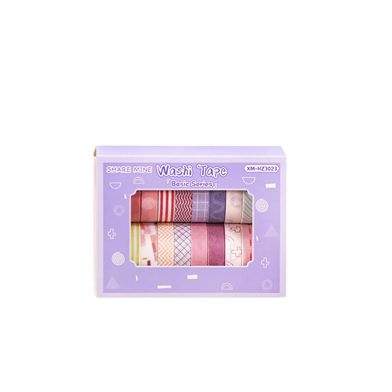 20 rolls Washi Tape Set Simple Thin Masking Tape For DIY Arts Crafts Gift Wrapping Journaling Scrapbooking Labeling Coding Deco Oasis Select