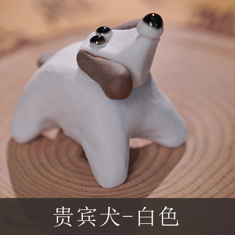 Ceramic Cute Mini Ornaments for Tourist Attractions, Hand-Pinched Animals, Cultural and Creative Decorations Tea Pets Oasis Select 21