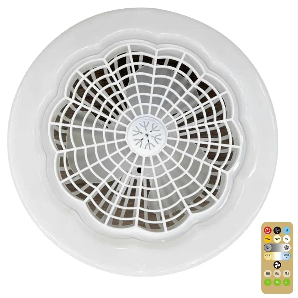 E27 Socket Ceiling Fan Light | Remote, 3 Speeds, Dimmable LED Ceiling Fan Light Oasis Select White United States